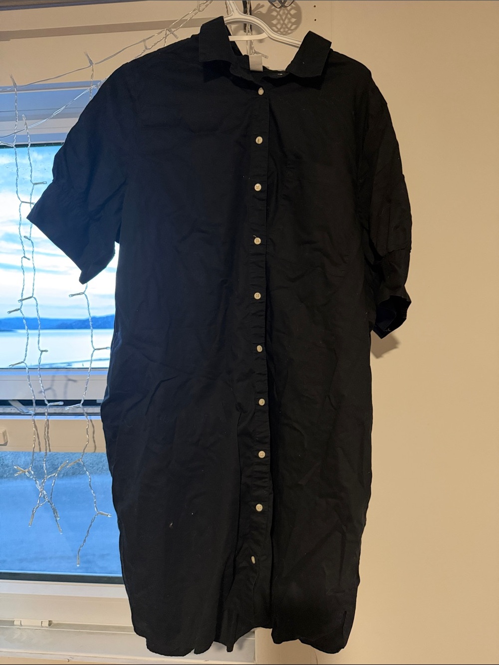 Old Navy Black Button-Up dress